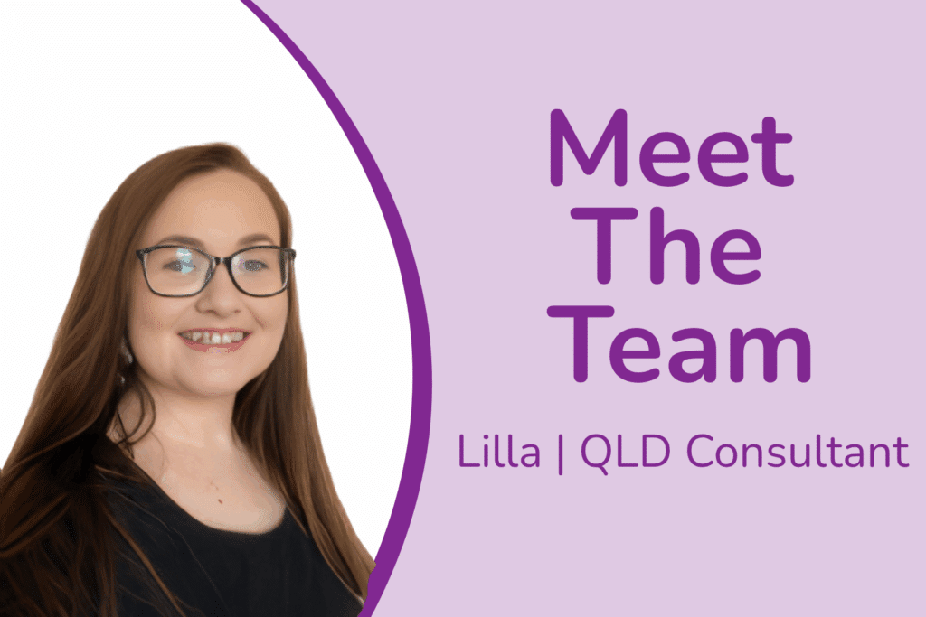 Liberator Team QLD Consultant Lilla, a smiling woman with long dark hair and glasses.