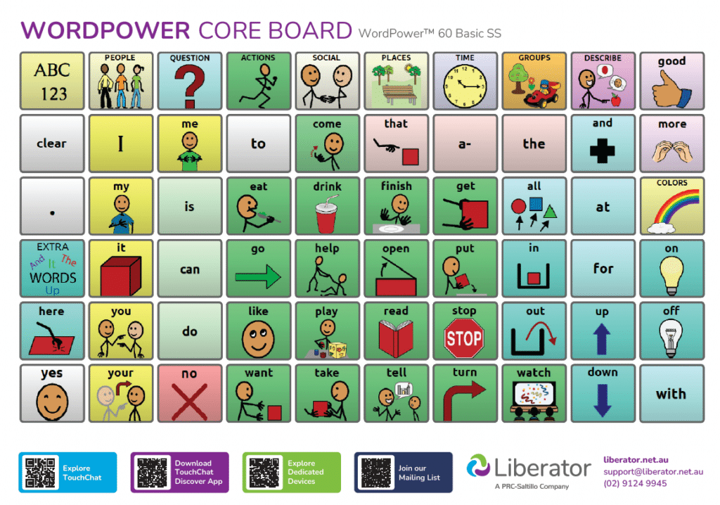 Core Boards & Posters 2 WordPower Core Board 60 Basic SS